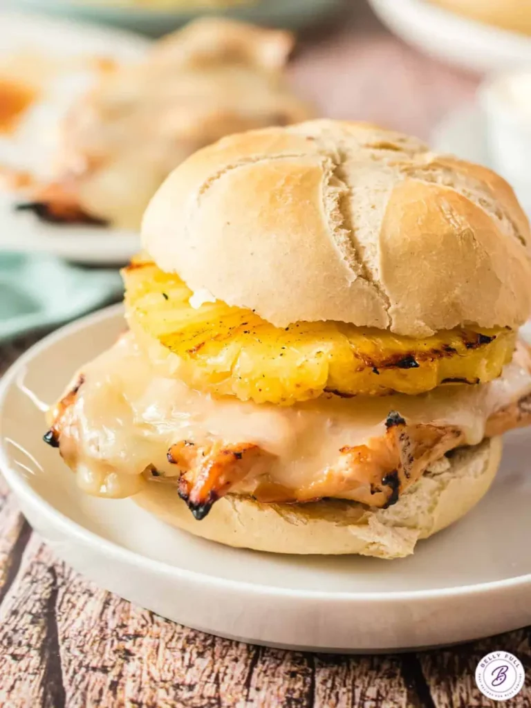 Juicy Grilled Chicken, Pineapple, and Jalapeño Burger