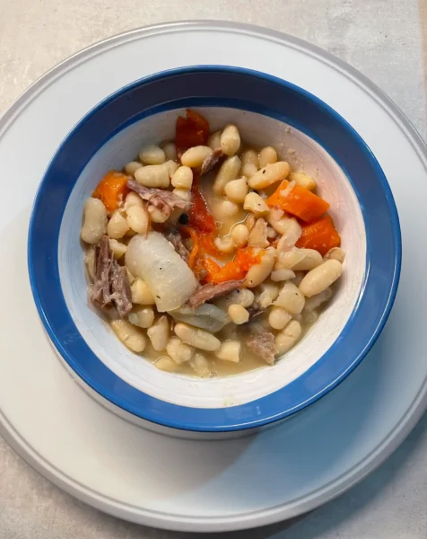 Savory Spanish Style Ham and White Bean Stew