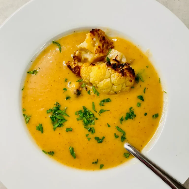 caramelized Curry cauliflower soup