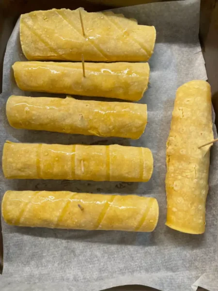 Healthy Baked Taquito preparation