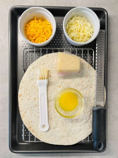 Mise en place cheese crisp