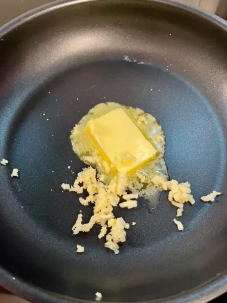 Garlic infused butter for Scampi