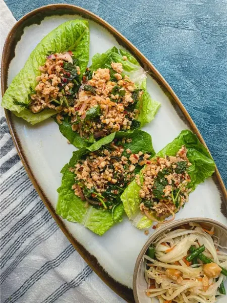 Spicy Asian Chicken Lettuce Cups